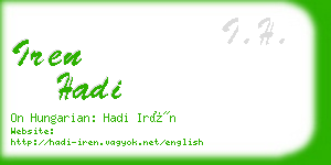 iren hadi business card